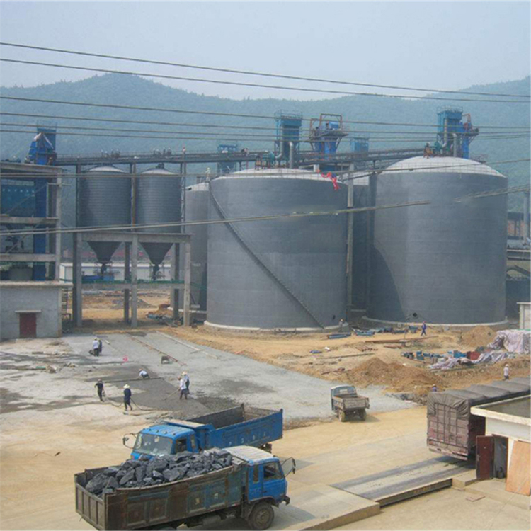 白银水泥钢板仓2座3000吨青岛项目进入施工